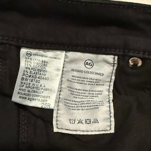 AG Jeans Black The Farrah High-Rise Skinny Ankle Size 25R - Picture 7 of 8